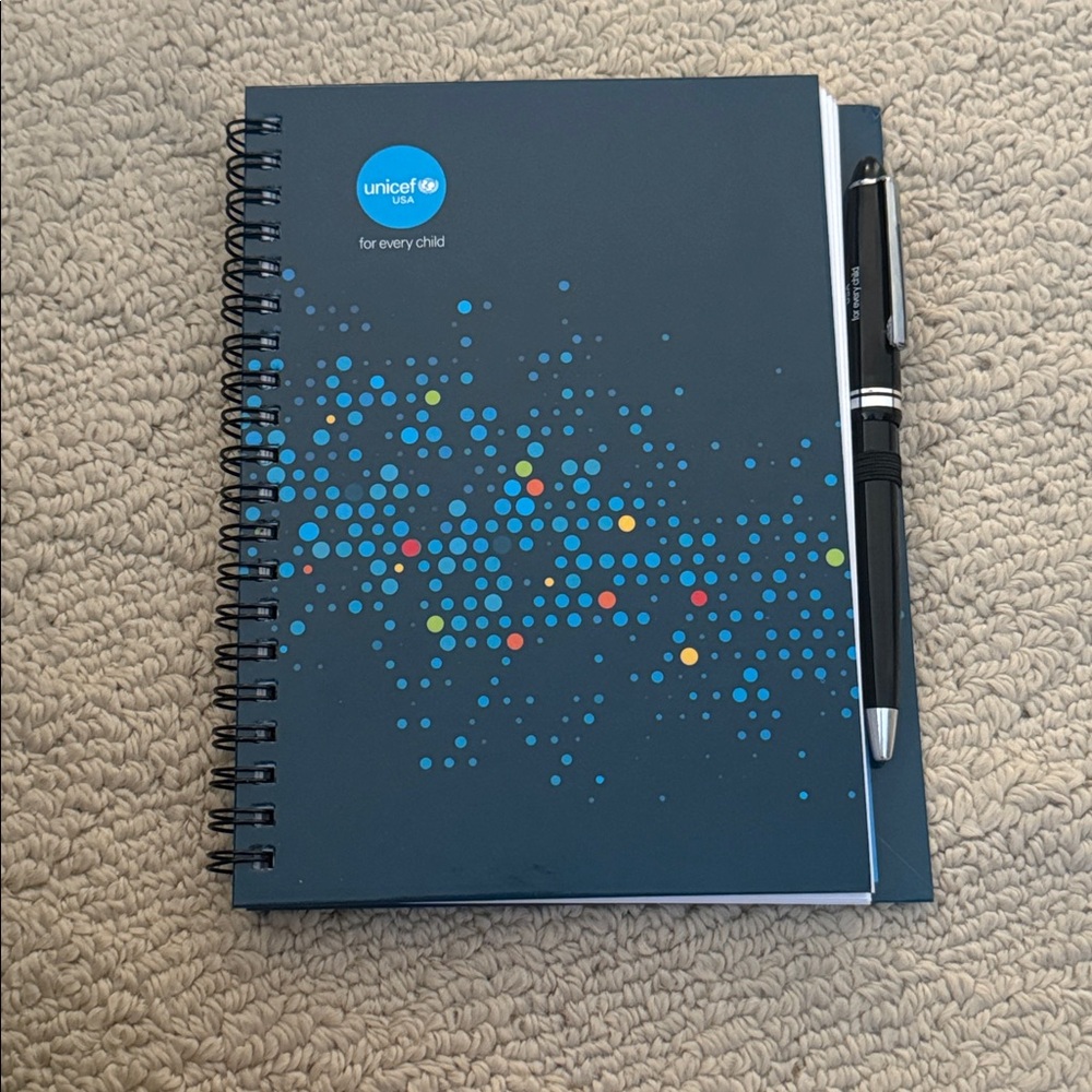 Blue Spiral Notebook with Pen